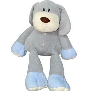 Toys R Us Elephant Plush Geoffrey Stuffed Animal Safari Nursery Shower Blue 15"